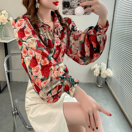 早秋氛围感穿搭衬衫女宽松慵懒风