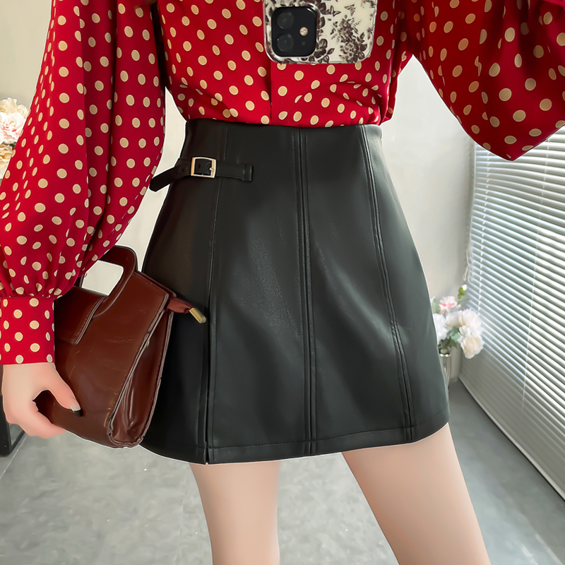 冬季小个子高腰显瘦A字半身裙