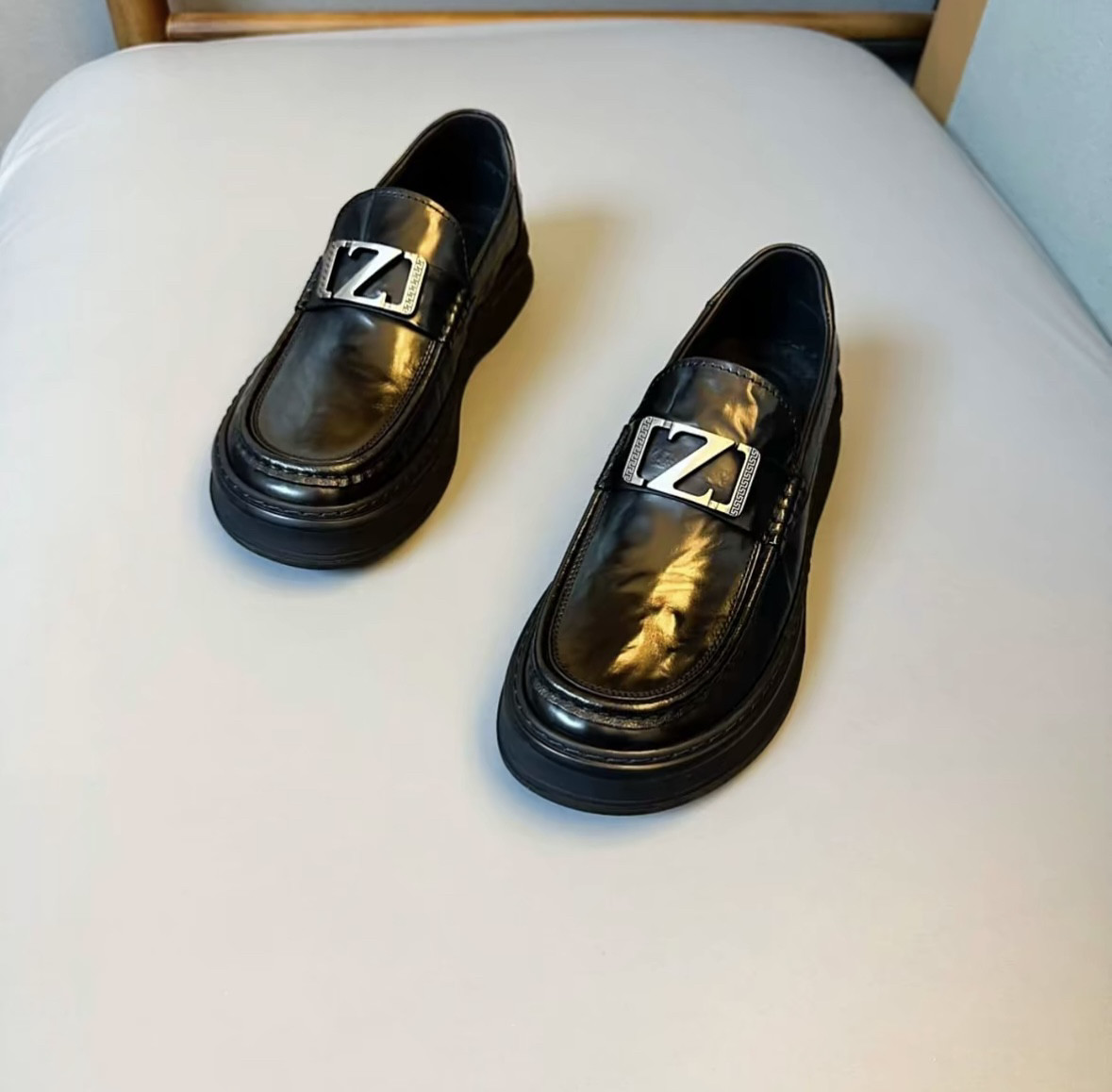 欧洲站春季真皮圆头一脚蹬厚底乐福鞋商务休闲豆豆鞋子男百搭舒适,流行男鞋,乐福鞋（豆豆鞋）,淘宝优惠券,粉丝福利购,淘宝优惠卷