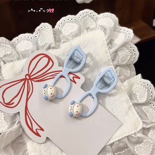 春夏新款卡通甜美眼镜发夹发饰少女发卡刘海ins发夹2元包邮小商品