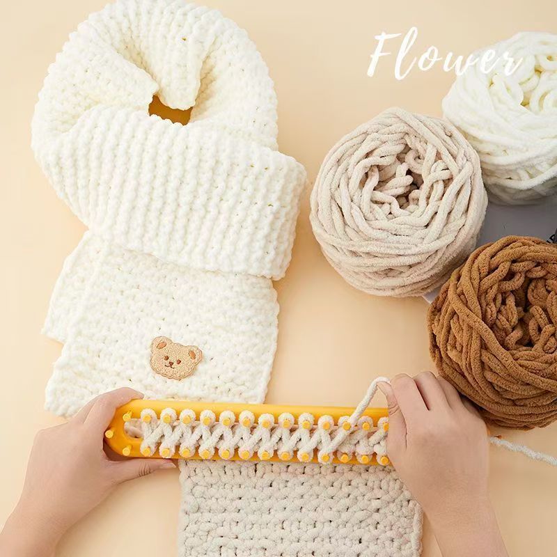 围巾手工编织diy材料包自织毛线粗毛线团送男女友礼物织围巾神器