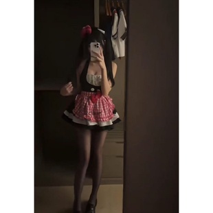 日系可爱女仆装 性感女佣围裙连衣裙厨娘制服 cosplay女佣制服套装