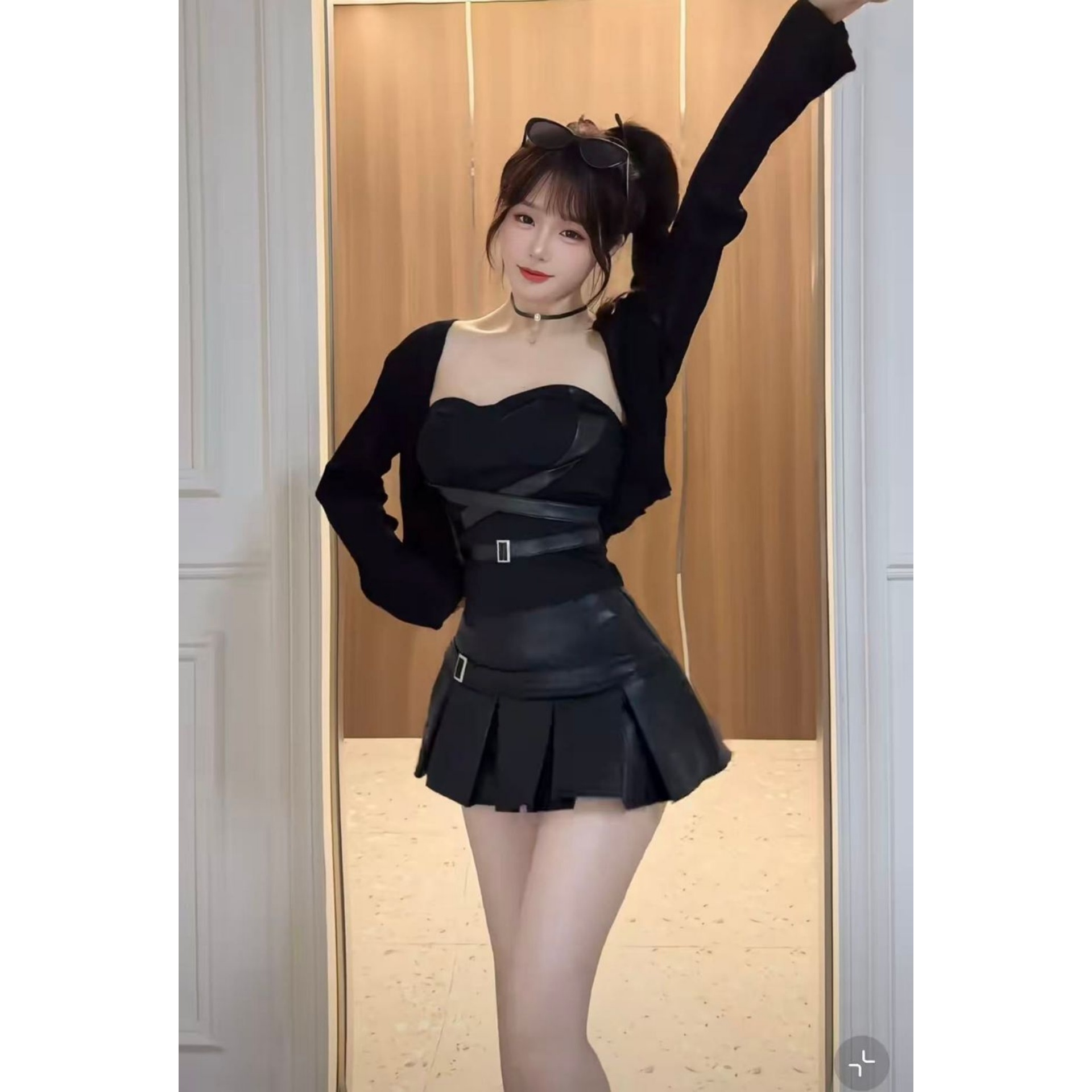 甜酷暗黑纯欲风性感辣妹半身裙