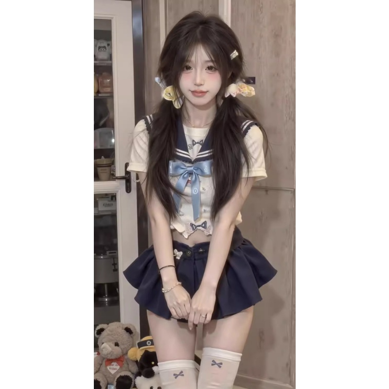 日系可爱猫女仆装水手服jk套装