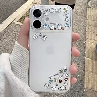 花边自嘲小熊大视窗秒变17Pro适用iphone17Promax手机壳16大视窗创意14plus软壳15Promax苹果13透明手机壳