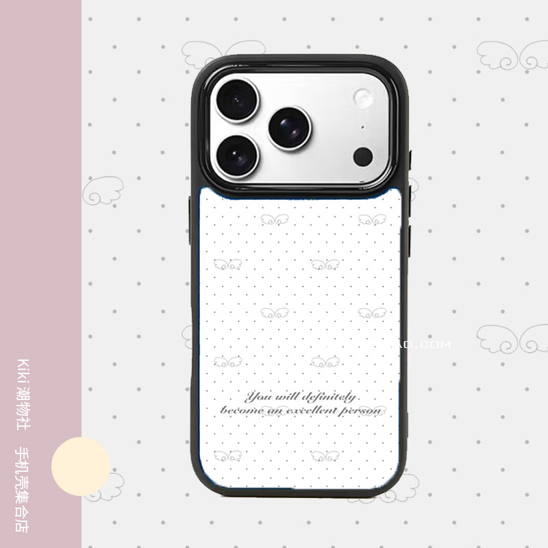 包相机键INS波点小翅膀适用iphone17promax手机壳磁吸16创意15肤感磨砂双层14plus黑框硬壳15高级13手机壳