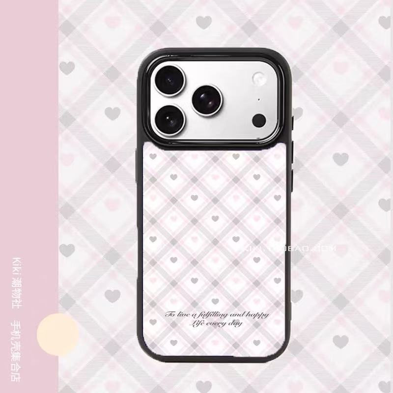 包相机键温柔灰粉爱心适用iphone18pro手机壳磁吸17神甲壳16双层14plus黑框15磨砂硬壳15创意13手机壳