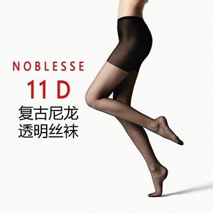 FOGAL 2022年夏季纯色超薄隐形透明复古玻璃丝黑色性感连裤袜 110