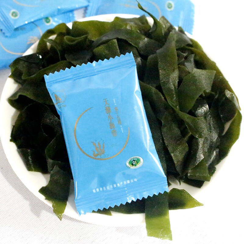 烘干压缩海带饼24片低盐无沙免洗火锅食材凉拌泡发即食海带苗丝