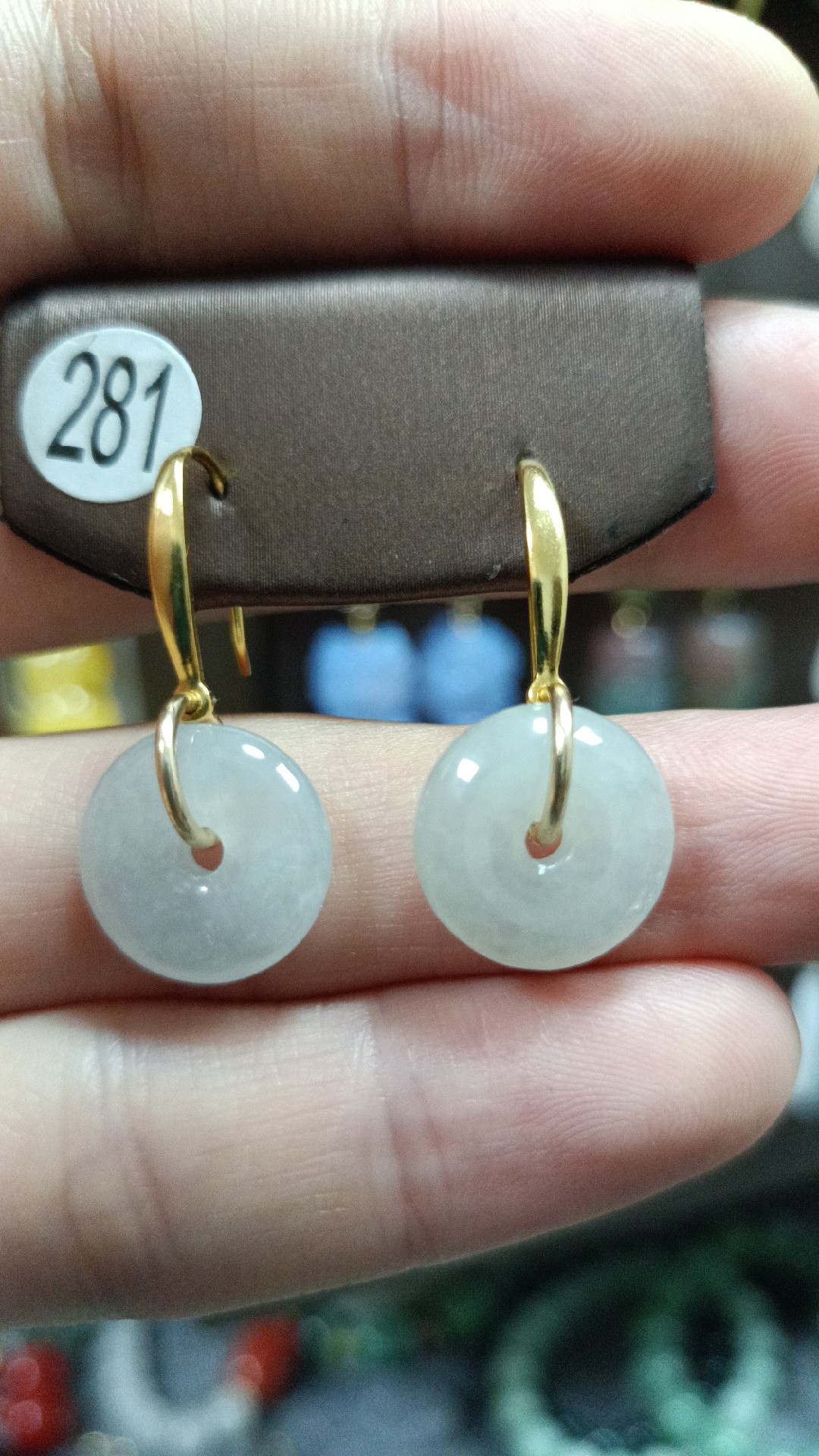 天然玉翡翠耳环A货