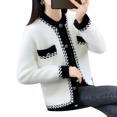 针织开衫春款2026新款女士毛衣外套女秋冬时尚洋气宽松穿搭上衣女