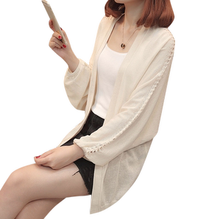 防晒衣女早秋外搭开衫冰丝针织衫披肩夏季配裙子薄款外套女款春秋