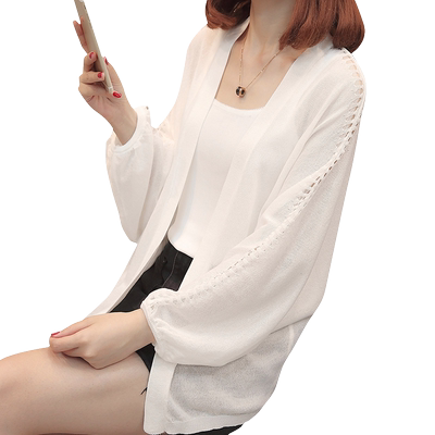 冰丝针织防晒衣披肩罩衫配吊带裙