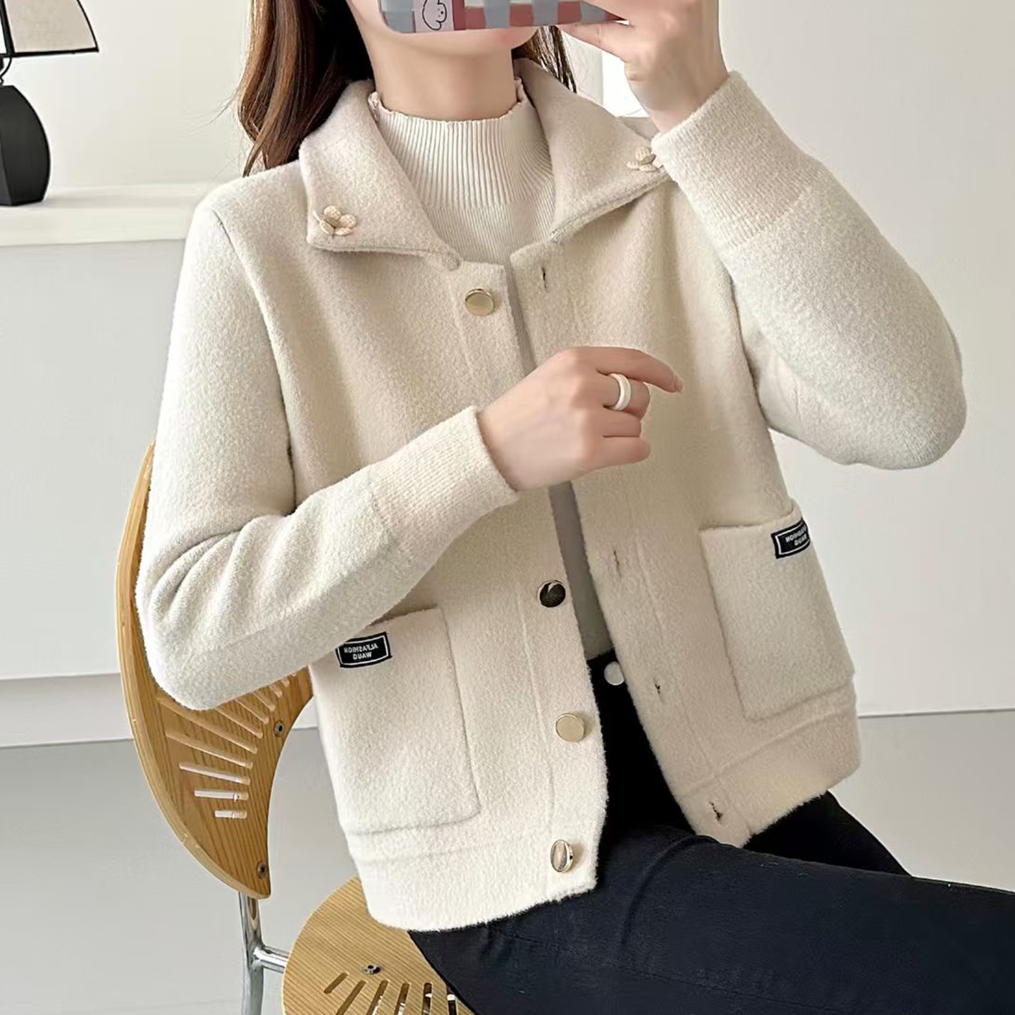 短款毛呢外套女士2025新款爆款
