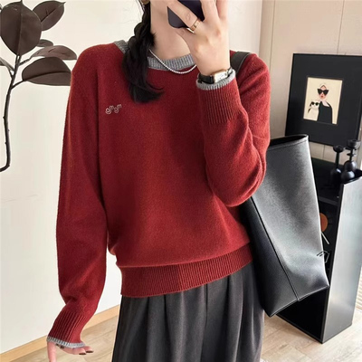 毛衣女秋冬加厚半高领打底衫