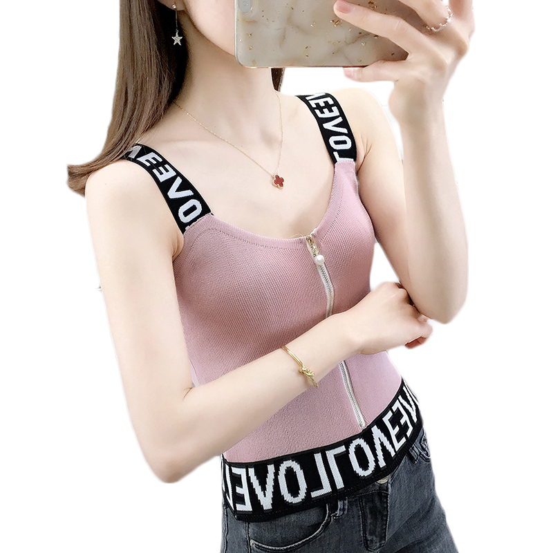 吊带背心2023新款女内搭别致黑色美背针织打底衫外穿短款上衣女夏