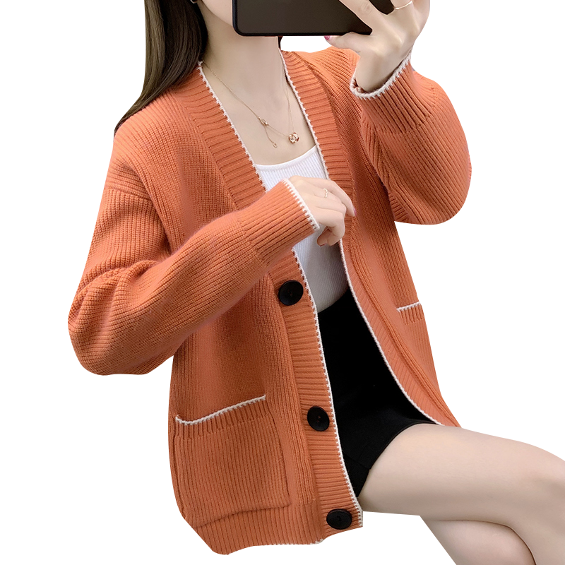 外套女款秋2025新款女装爆款针织上衣时尚宽松小香风外搭毛衣开衫