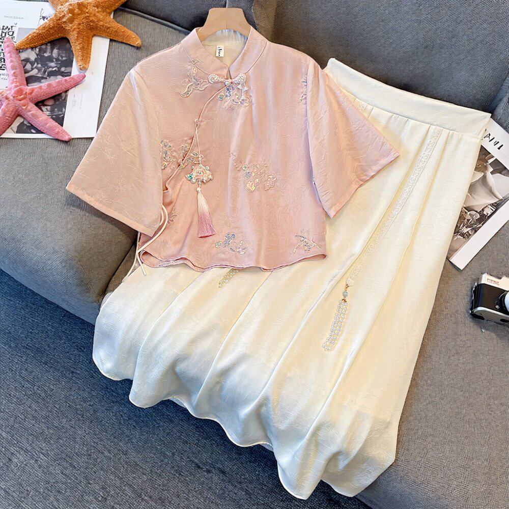 新中式养生馆工作服夏季美容院技师服高端SPA制服茶楼茶艺师套装
