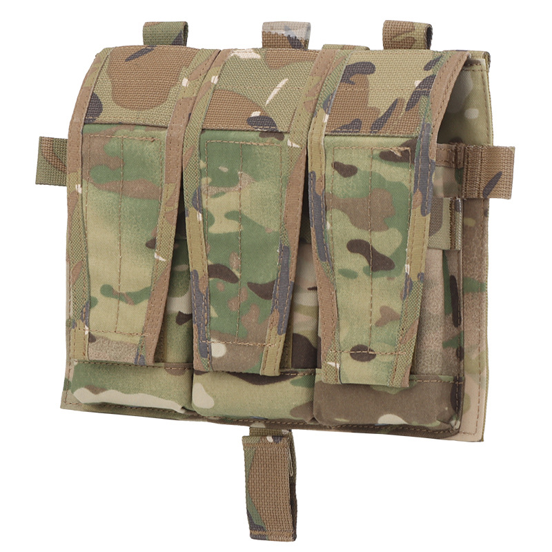 0战术背心翻盖式三联5.56mm前面板迷彩附包