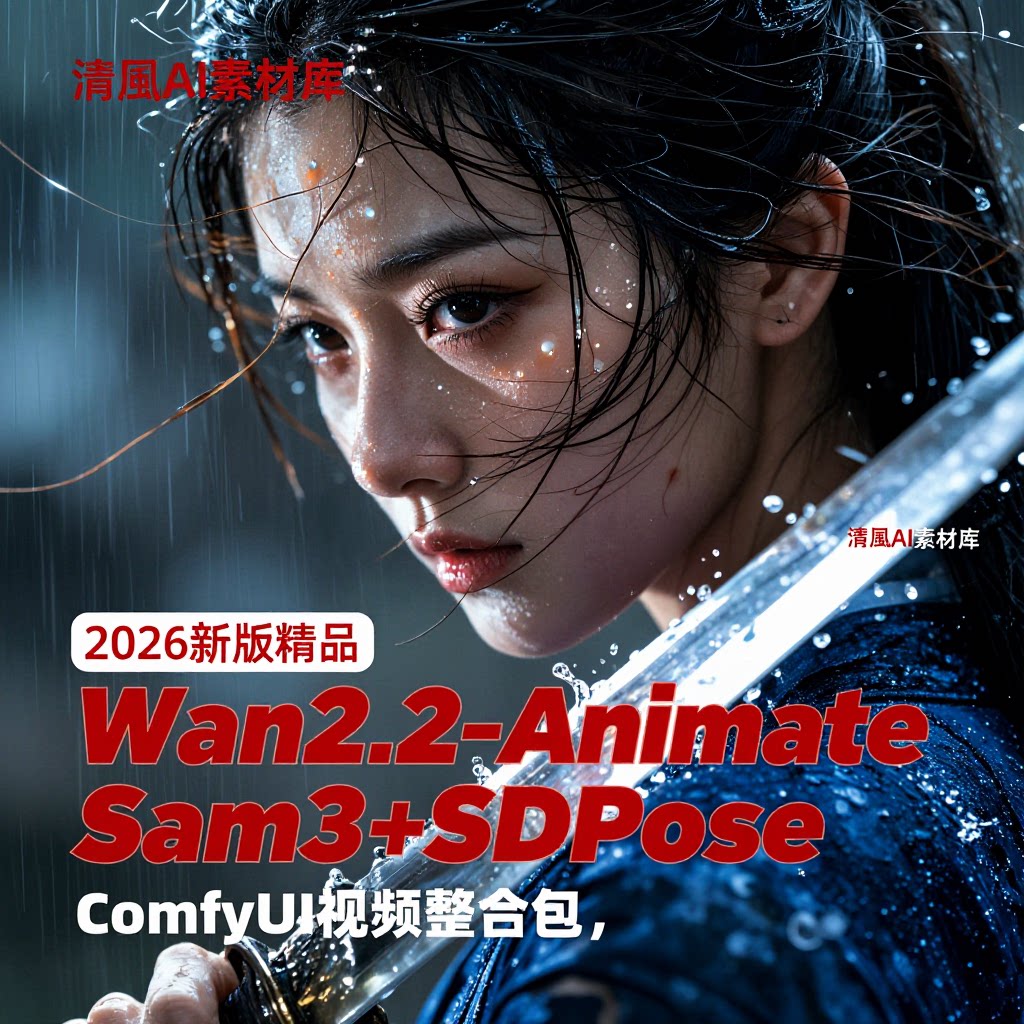 2026年3/4月新品Wan2.2-Animate 视频整合包Sam3+SDPose动作迁移图片
