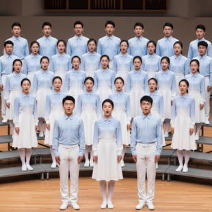 租学院风松花江上大合唱演出租赁校服学生集体朗诵班服出租礼服