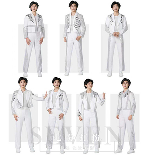 租新款高级感男团男歌手流行舞爵士舞摇滚乐队西装现代舞西服套装