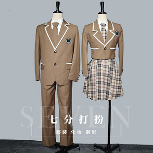 租英伦风校服韩版西装套装学生JK制服时尚学院风男女款演出服租赁