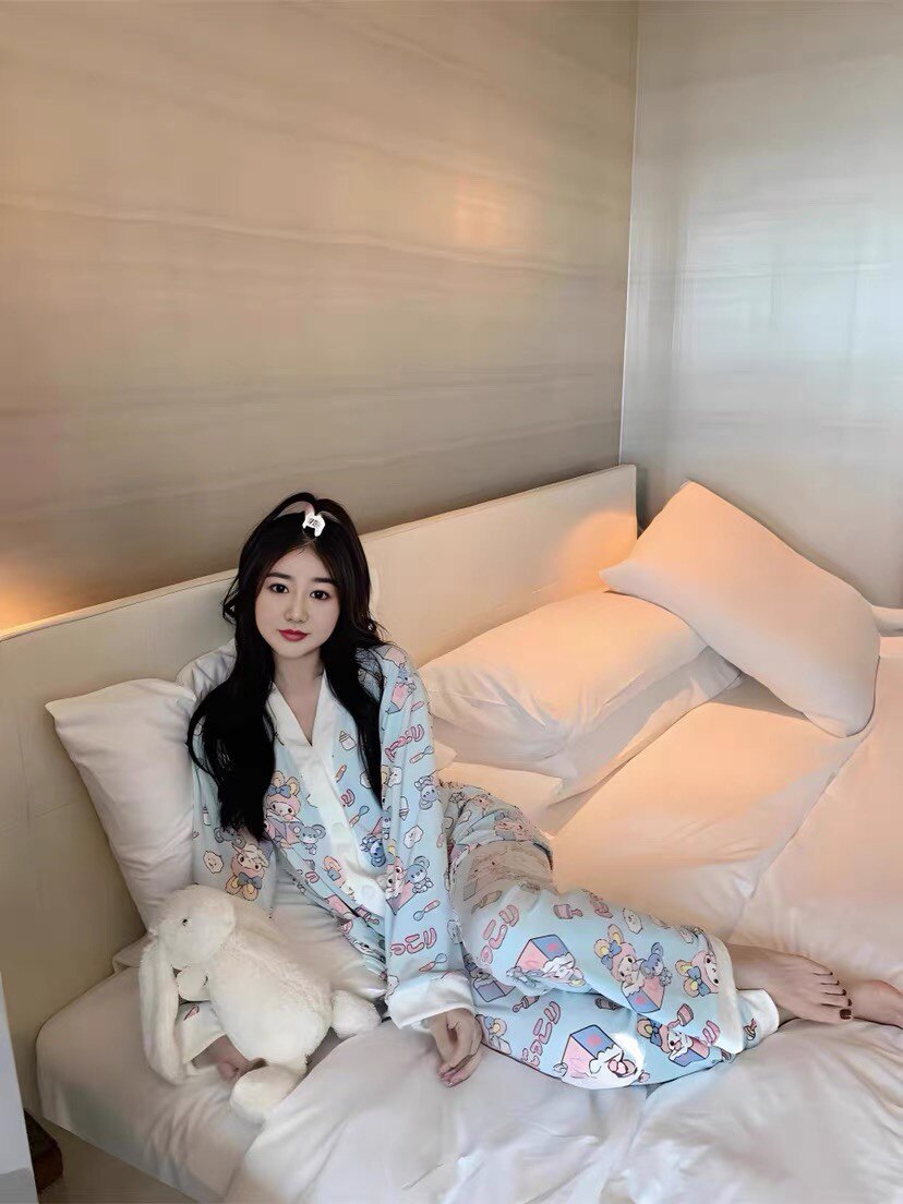 【卡蓝崽】甜美少女海岛绒加厚保睡衣/家居服套装
