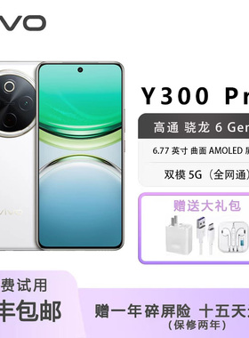 vivo Y300 Pro 蓝海电池 全等深微四曲屏SGS五星抗摔认AI拍照手机