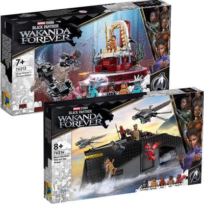 超级英雄黑豹海王纳摩的王殿76213水上战争76214拼装中国积木礼物