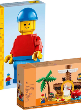 中国积木40649放大版小人仔40589海盗船游乐场游乐园儿童拼装礼物