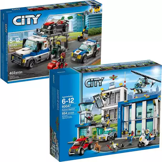 Police Headquarters 60143 Robbing Car Police Car Transporter Plane Assembled China 60047 Building Block Gift