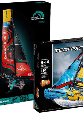 机械组42174单体水翼赛艇帆船42074拼装中国积木科技益智学生礼物