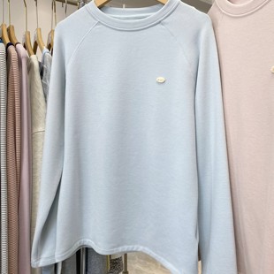 冬季 加厚打底衫 厚款 纯色百搭长袖 T恤奶油色系 磨毛绒插肩袖 韩代款