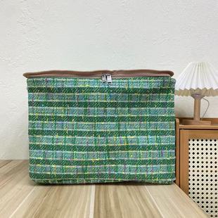 带盖带钢圈 绿小香风拉链款 微瑕60L收纳筐 45X35X30高