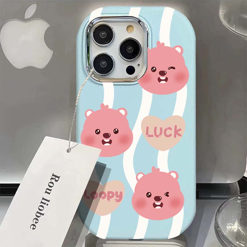 蓝色条纹可爱露比小海狸头像适用iPhone15ProMax手机壳苹果14全包13Pro肤感12气囊超薄11/xr硅胶xsmax软壳15p高性价比高么？