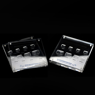 亚克力芯片包装盒珠宝项链收纳饰品礼品盒产品元器件放大镜铣槽盒