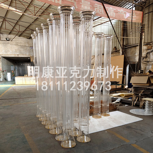 亚克力罗马柱高透明条纹圆管热弯