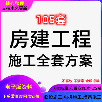 房建预算全套方案进度计划样板工程施工专项安全项目组织设计模板