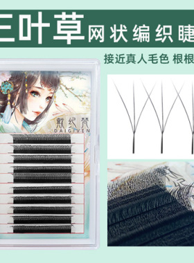 三叶草假睫毛自然浓密3D开花