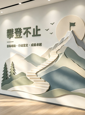 办公室文化墙面装饰司企业进门形象设计励志标语会议高级氛围布置