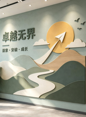 定制企业文化墙励志标语公司进门形象墙面装饰氛围办公室背景墙贴