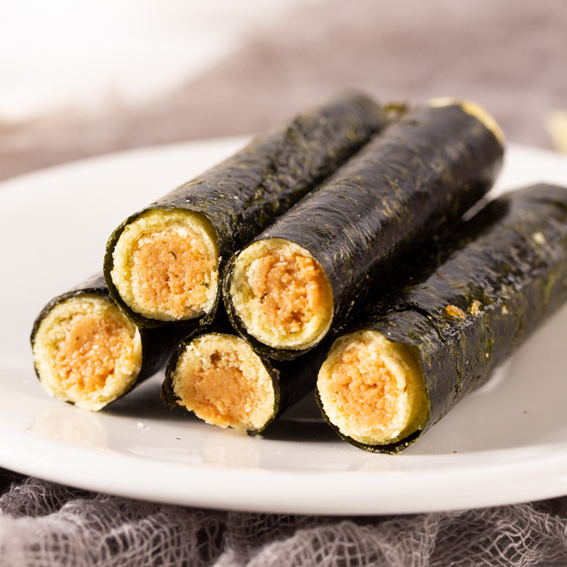 海狸先生榴莲海苔卷400g独立小包装夹心脆桶装蛋卷儿童即食零食