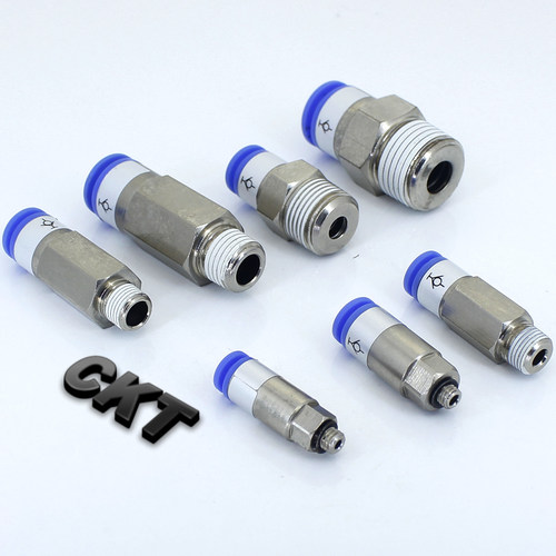 SMC型自封式螺纹直通接头KCH04-M5 KCH06-01S KCH08-02S气管快插