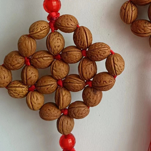 小胡核挂件散珠定制纯手工汽车中国结钥匙扣室内挂饰红绳山核桃