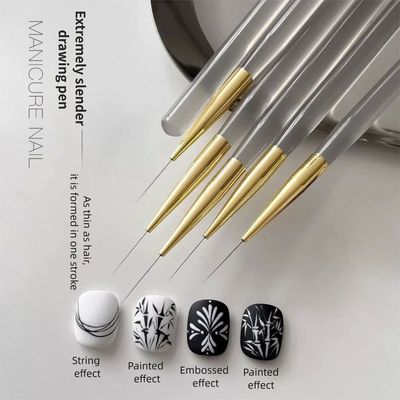 5Pcs Professional Nail Art Liner Brushes Set Fine Line Nail