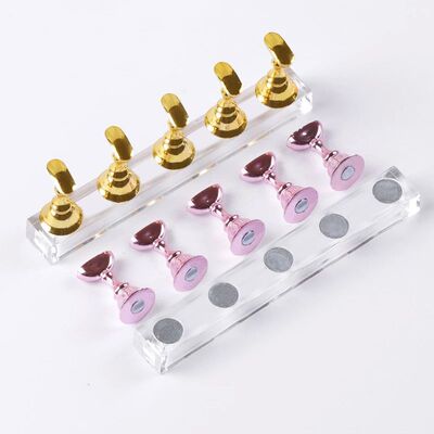 5/30pcs/Set Magnetic Nail Holder False Nail Tip Practice Sta