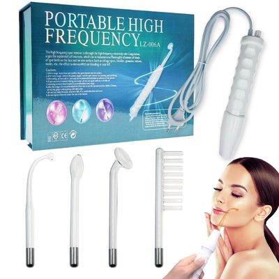 4pcs High Frequency Facial skin care wand device Acne Treatm