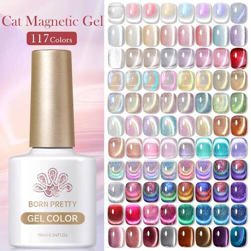 117 Colors Cat Magnetic Gel Nail Polish 10ml Full Coverage V