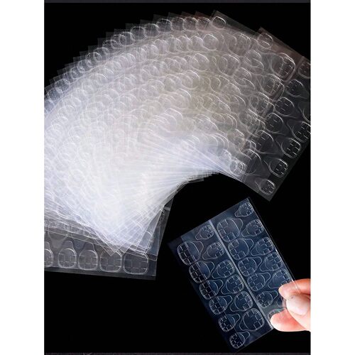 240 Pcs/10 Sheets Double Side Glue Nail Sticker, Nail Glue S